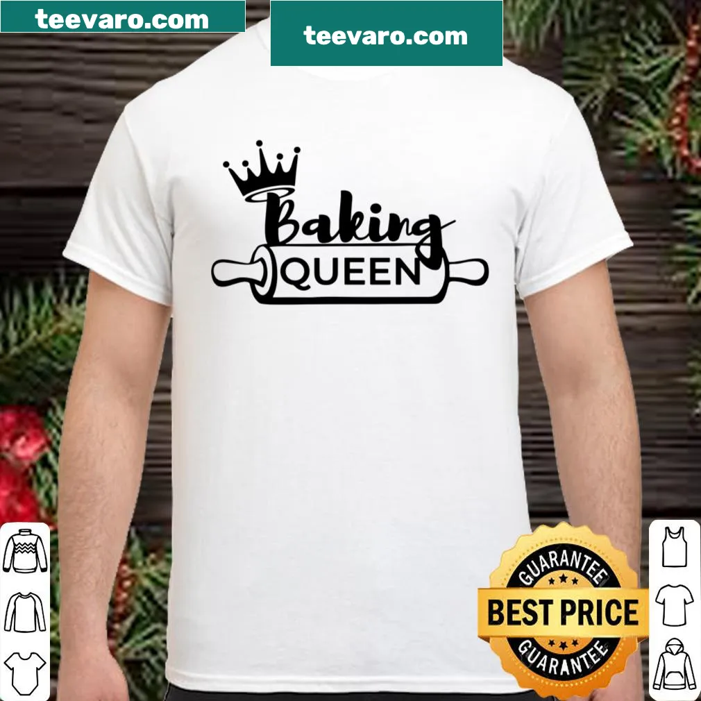 Baking Queen shirt with playful typography
