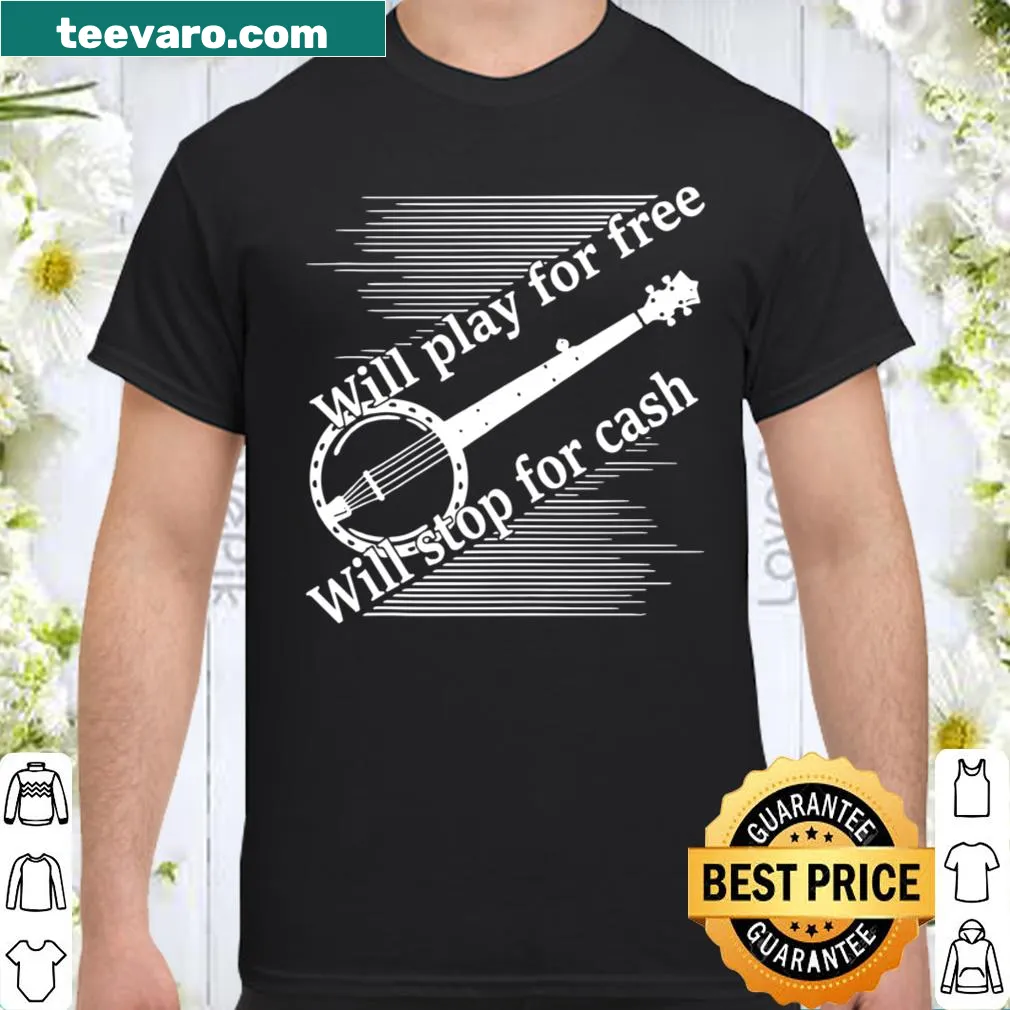 Banjo-themed shirt with text about bluegrass players