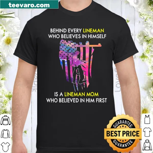 Empowerment shirt for linemen featuring supportive text.