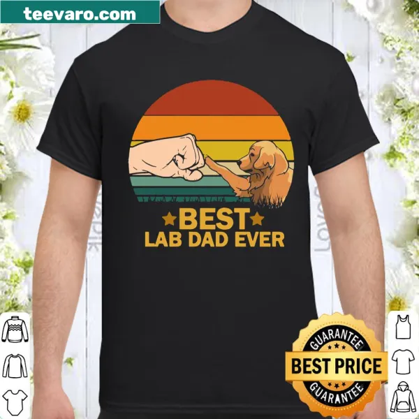 Typography design with 'Best Lab Dad Ever' text for dog lovers