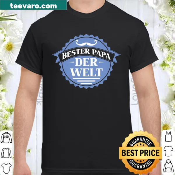 Typography shirt saying 'Best Dad in the World' in German.