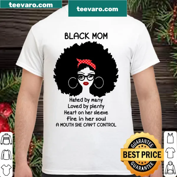 Empowering typography shirt celebrating the strength of black moms