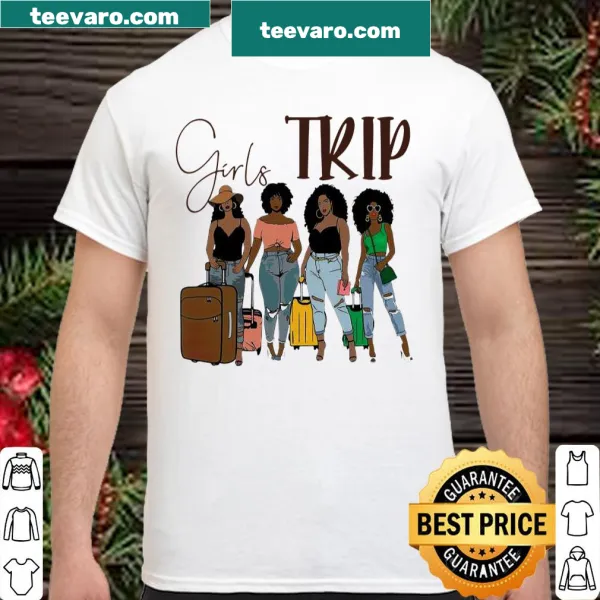 Graphic shirt celebrating friendship and travels among black girls