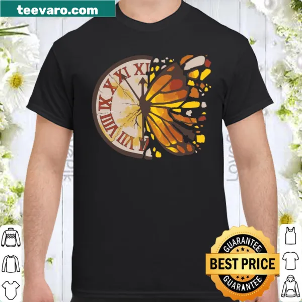 Whimsical butterfly-themed shirt with charming illustrations