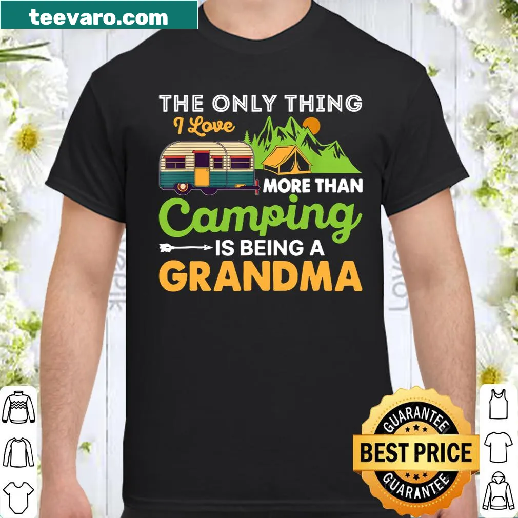 Vintage camping-themed shirt for grandmas
