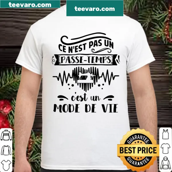 Minimalist shirt with French phrase about hobbies and lifestyle