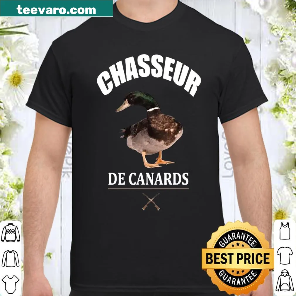 Duck hunting themed shirt with French text