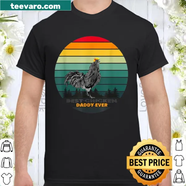 Vintage-style Chicken Daddy t-shirt with retro chicken graphic and text