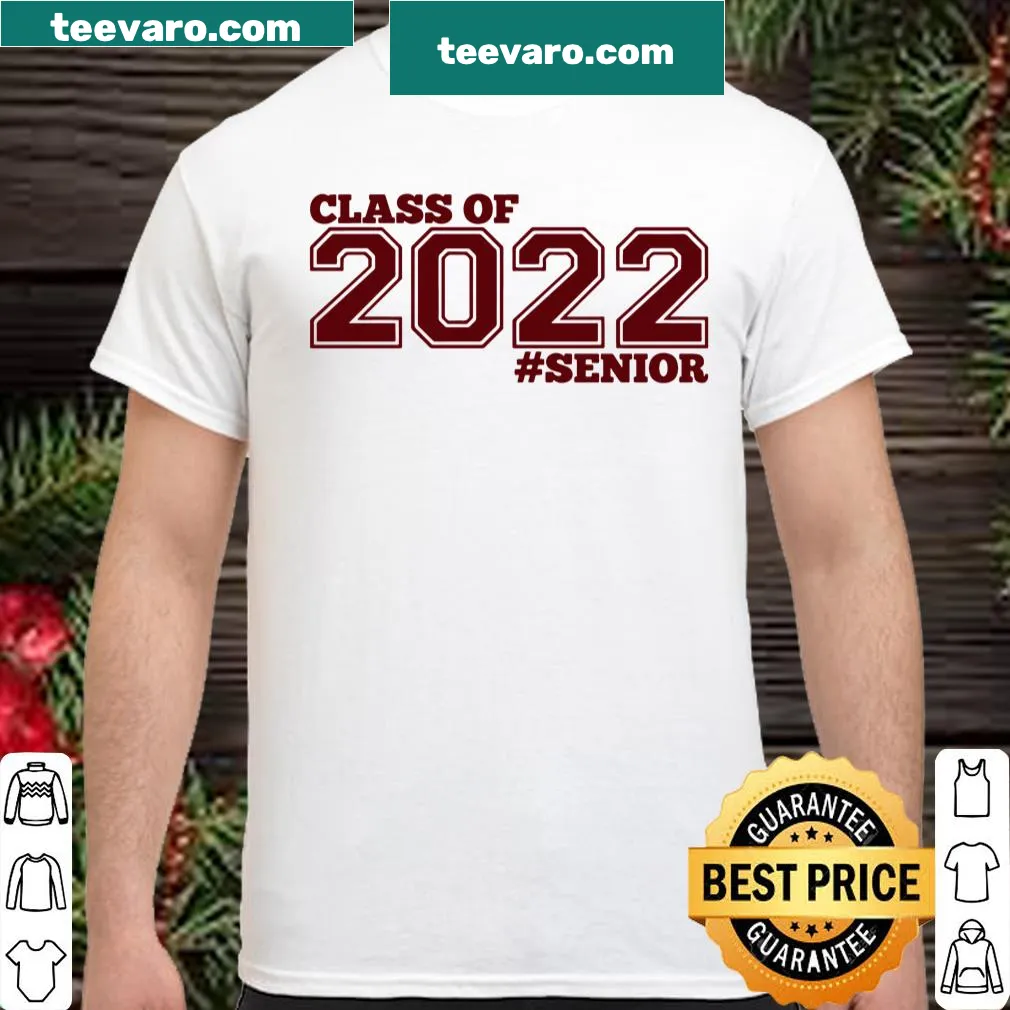 Graduation shirt for Class of 2022 with bold lettering