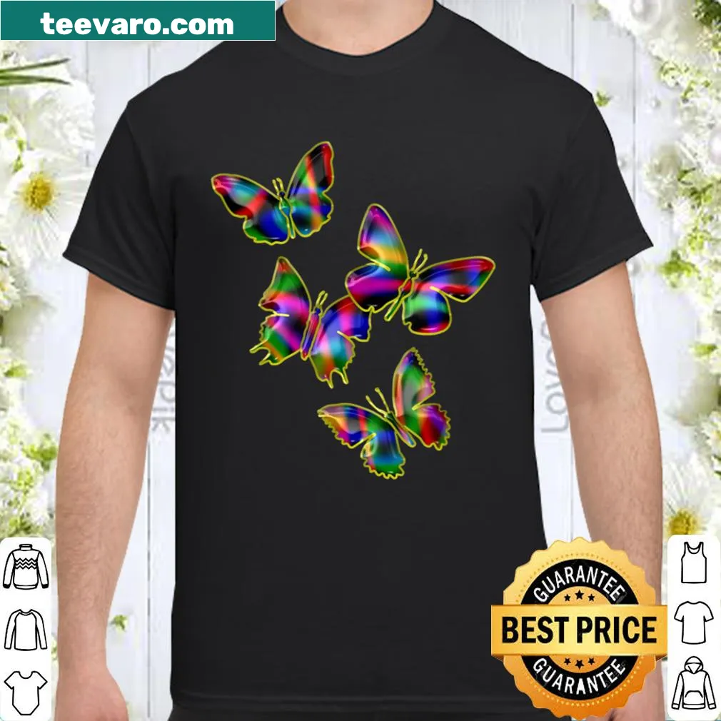 Butterfly design shirt symbolizing transformation