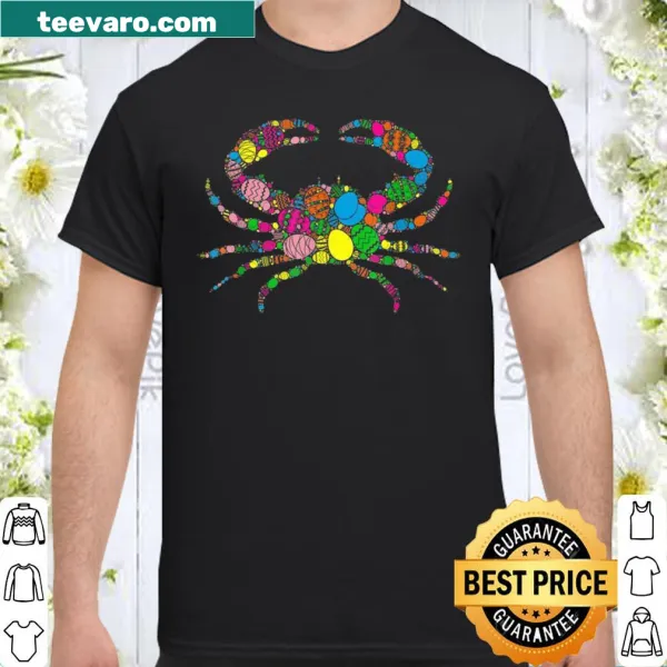 Shirt featuring a whimsical egg crab design for Easter