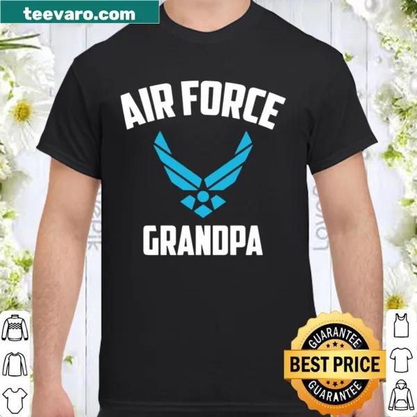 Proud Air Force grandpa shirt with military veteran text