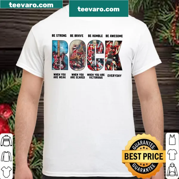 Inspirational shirt with a motivational message about strength and humility