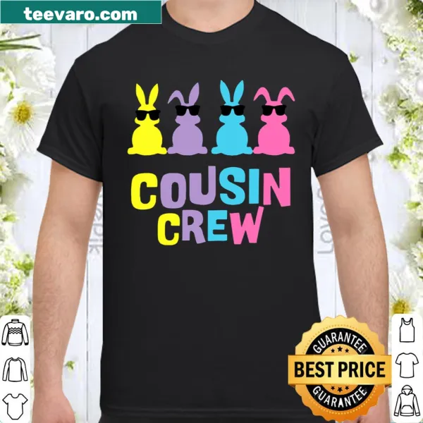 Festive shirt featuring playful Easter bunny illustrations