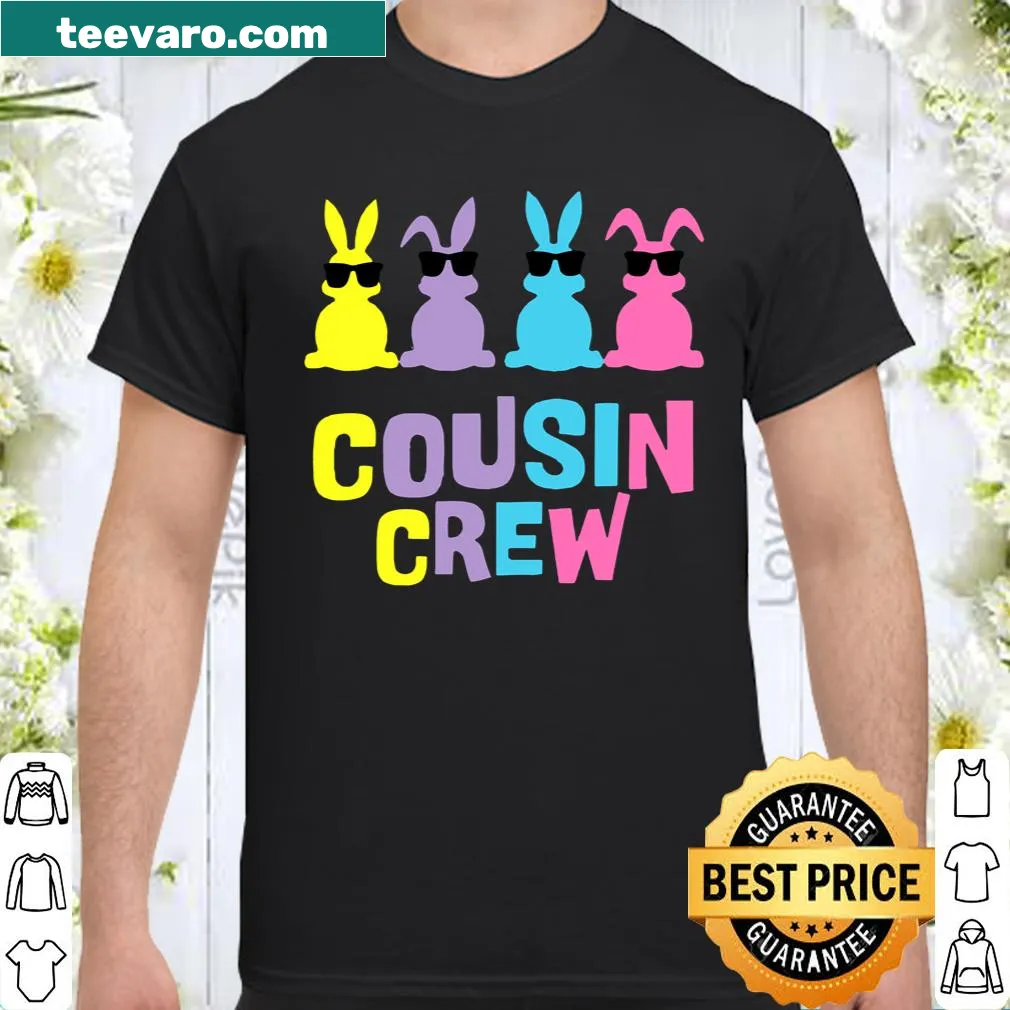 Festive shirt featuring playful Easter bunny illustrations