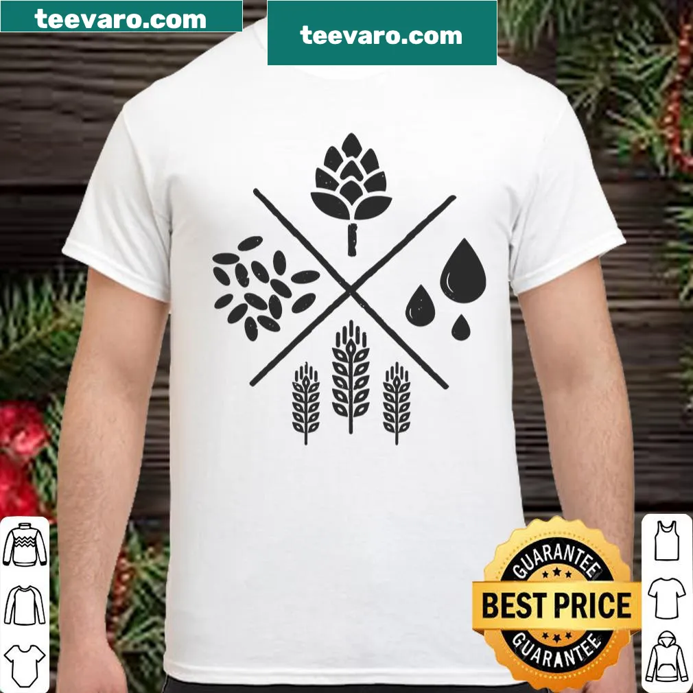 Hops graphic on a shirt for craft beer lovers and brewers