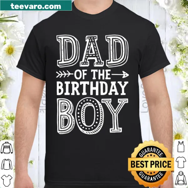 Shirt featuring 'Dad Of The Birthday Boy' text in festive style