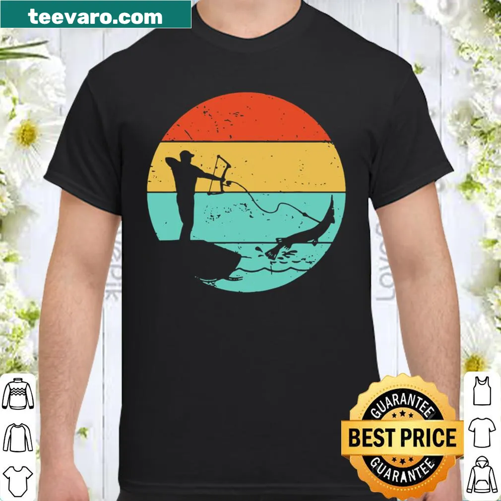 Dad The Bowfishing text design on a t-shirt