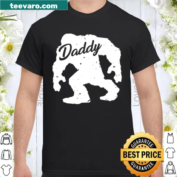 Playful Daddy Bigfoot T-shirt with Sasquatch illustration