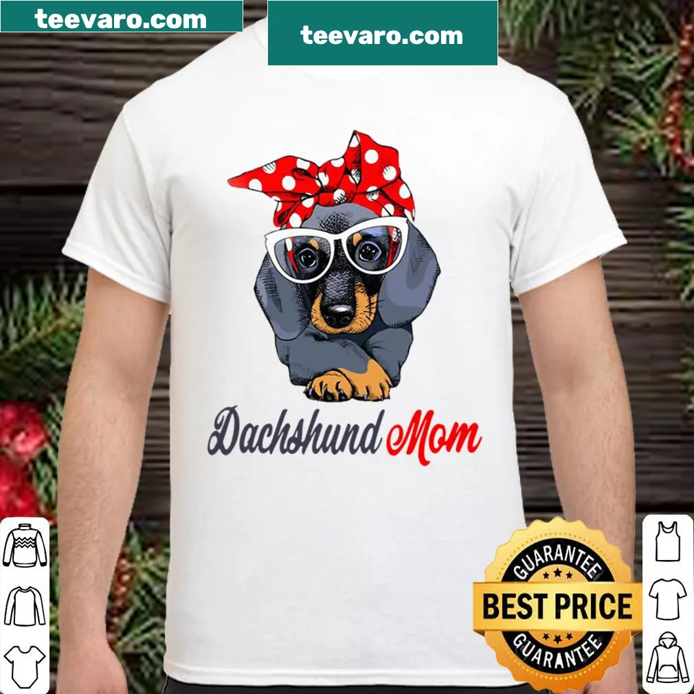 Cute dachshund illustration on a shirt for dog moms
