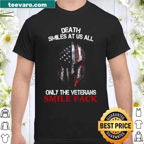 Shirt honoring veterans with the phrase about death and resilience.