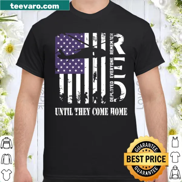 Supportive deployed soldier shirt with remembrance message