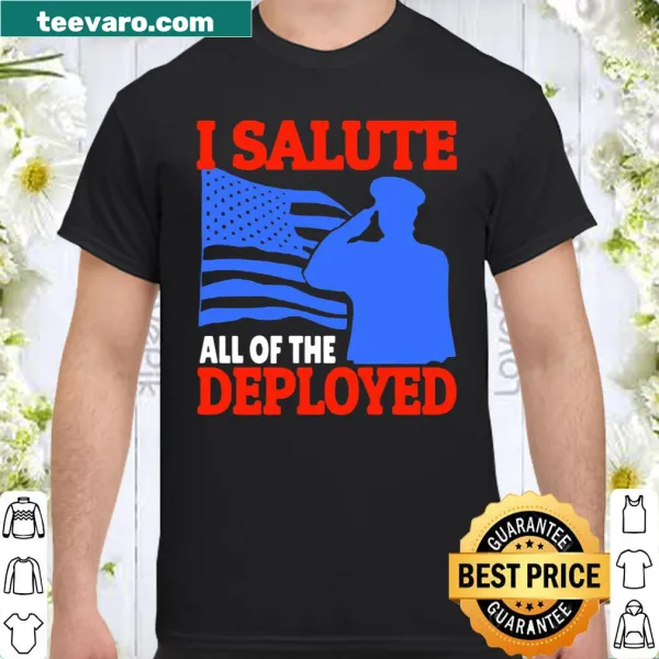 American flag shirt supporting deployed military personnel