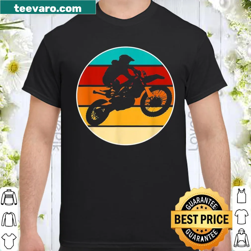 Retro vintage logo dirt bike and motocross shirt
