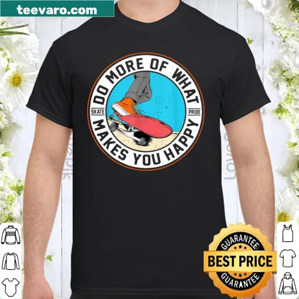 Typography shirt with motivational skateboarding message