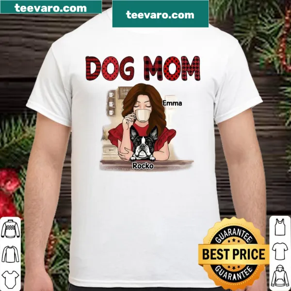 Adorable shirt for dog moms with an illustration of a dog