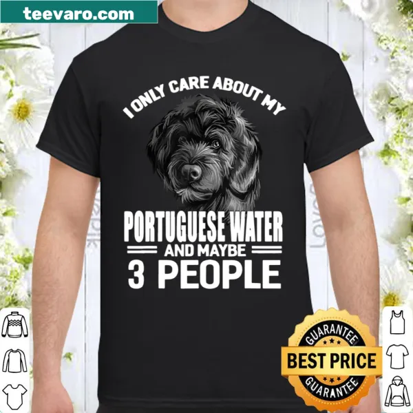 Whimsical dog lover shirt with Portuguese Water Dog text