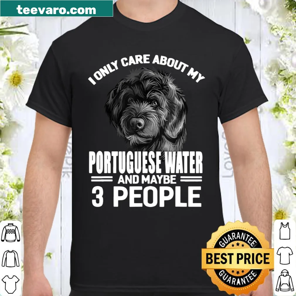 Whimsical dog lover shirt with Portuguese Water Dog text