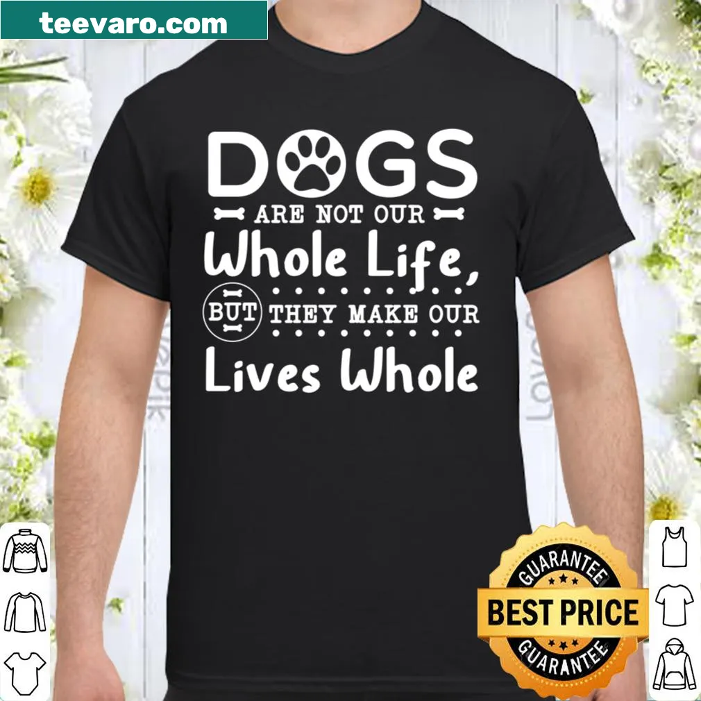 Text design celebrating the bond with dogs on a shirt