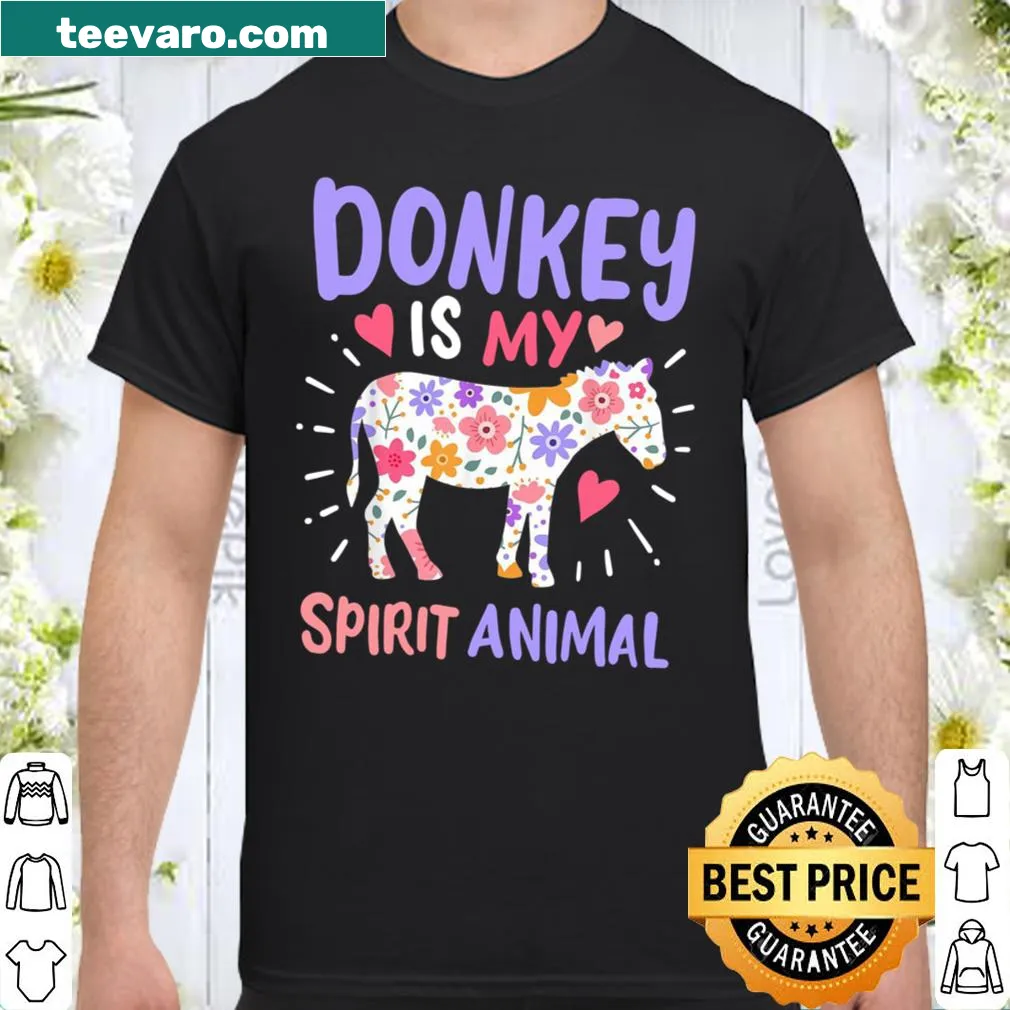 Artistic donkey spirit animal t-shirt design