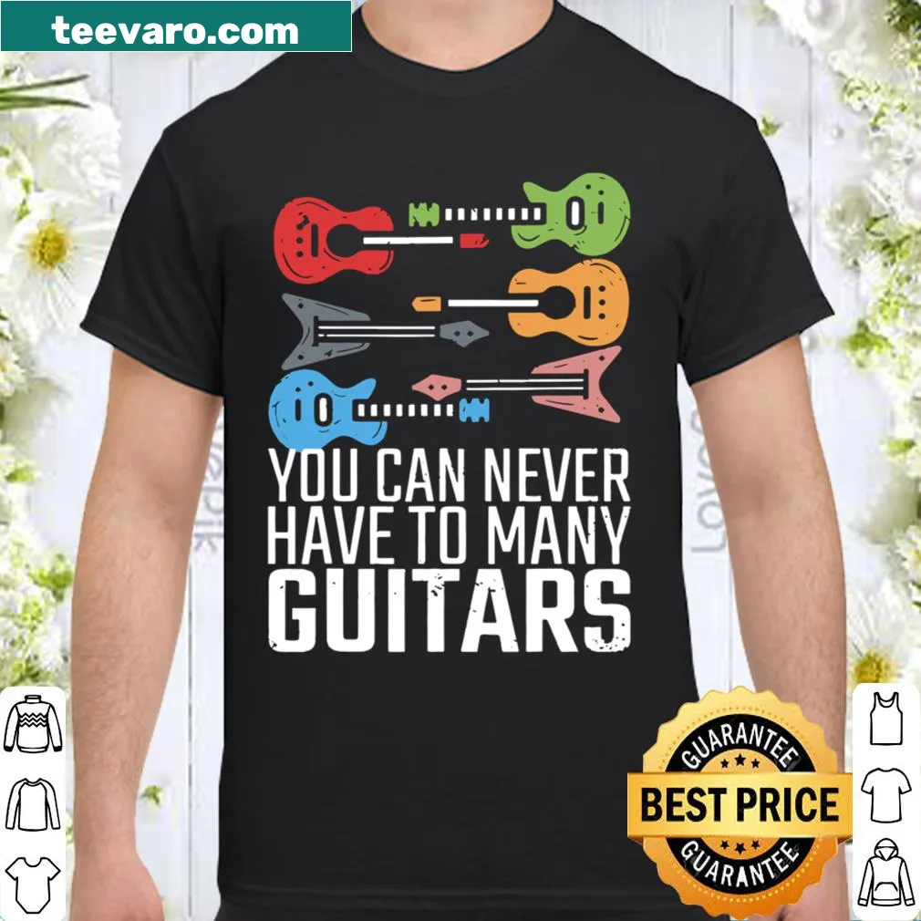 Guitar-themed shirt for musicians featuring stylish text