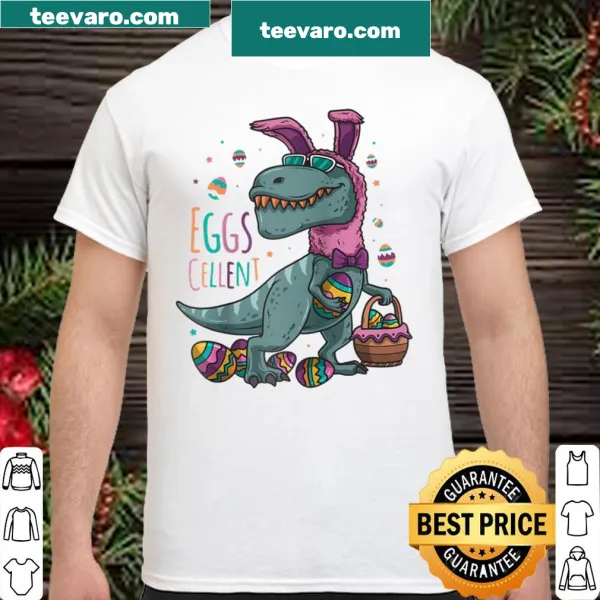 T-Rex and Easter Bunny graphic on a shirt