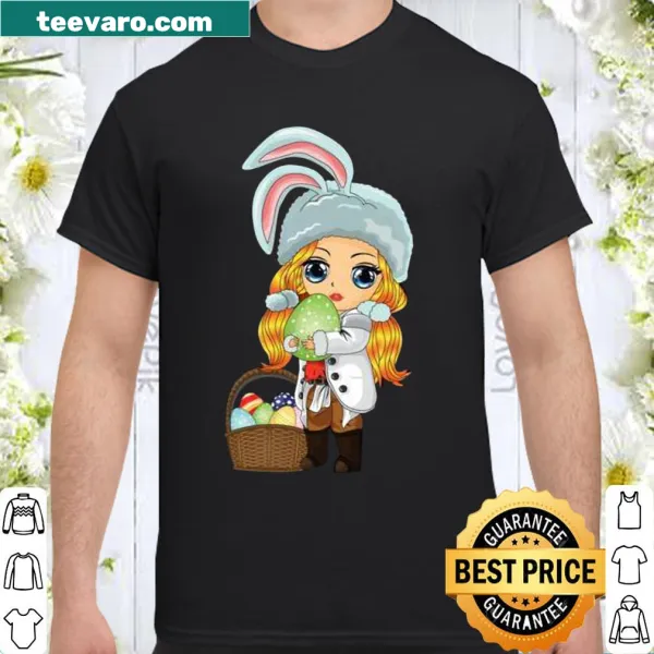 Cute anime Easter Bunny illustration on a shirt