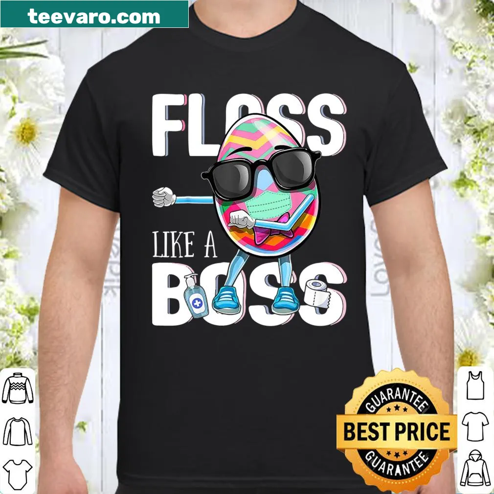 Cute Easter T-shirt with a bunny rabbit graphic and Easter eggs