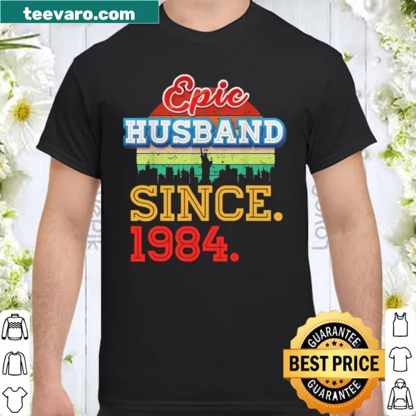 Anniversary shirt highlighting Epic Husband Since 1984