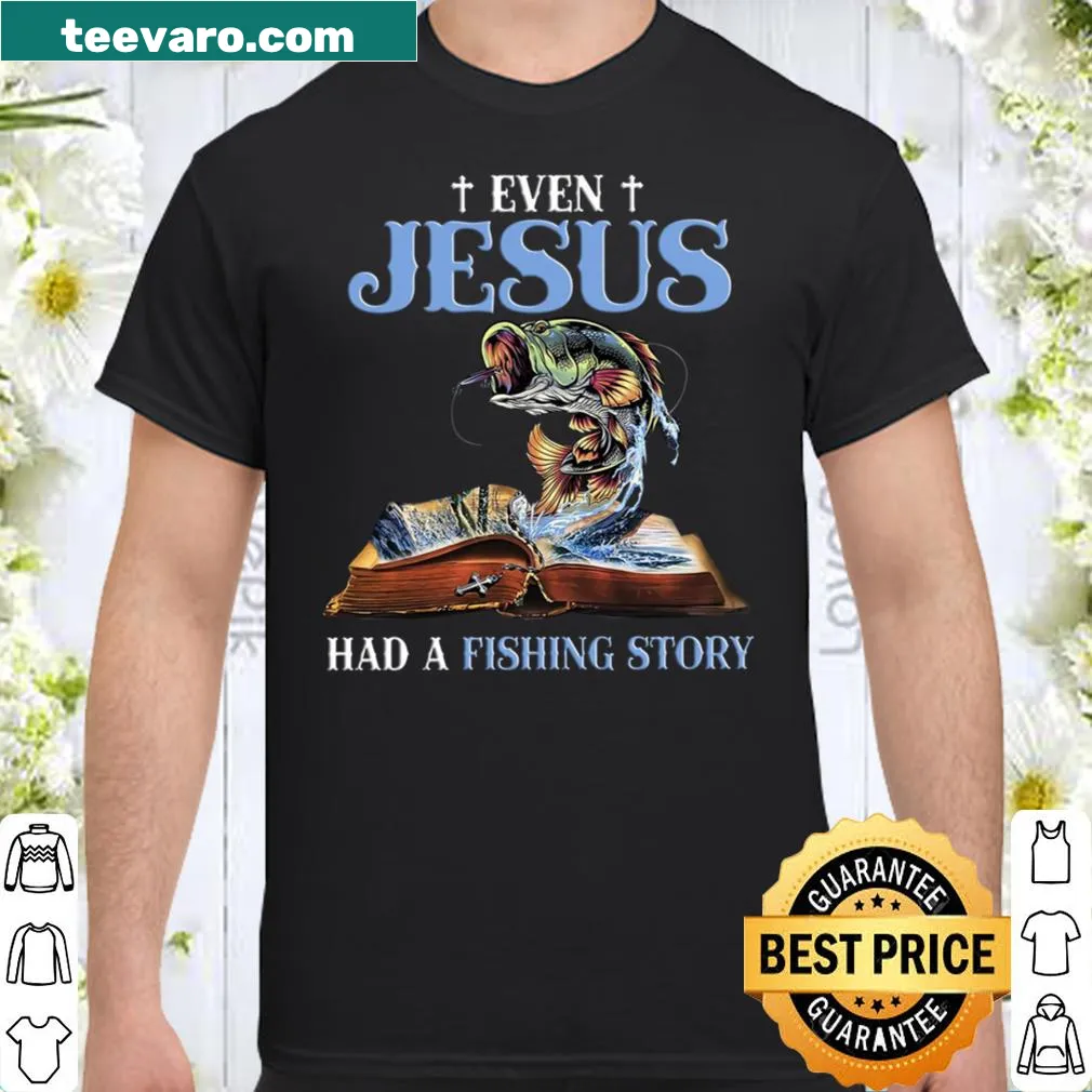 Typography design with humorous fishing phrase about Jesus.