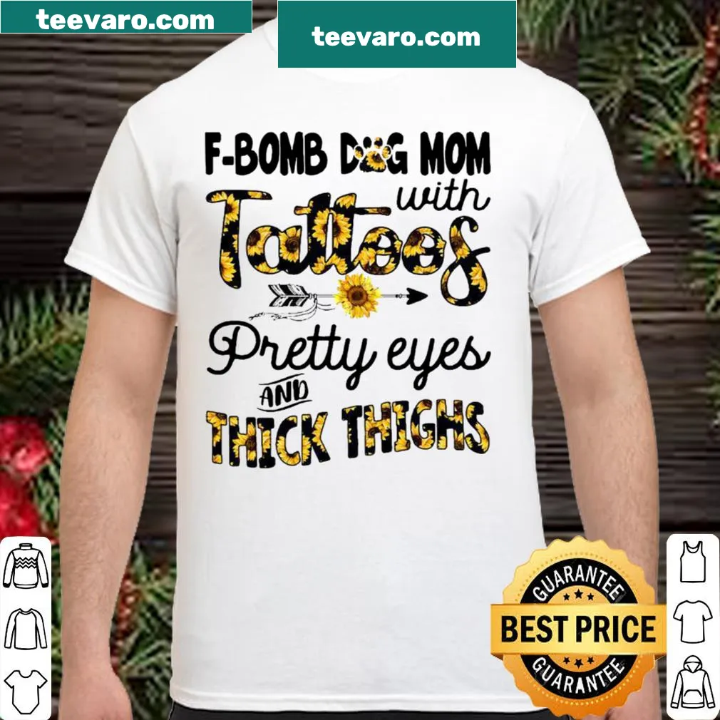 Bold graphic t-shirt for dog moms with tattoos and a funny phrase