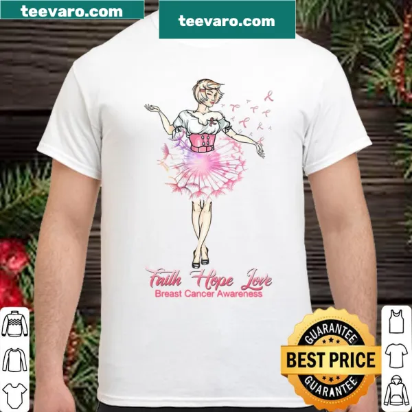 Inspirational shirt featuring Faith, Hope, Love for awareness