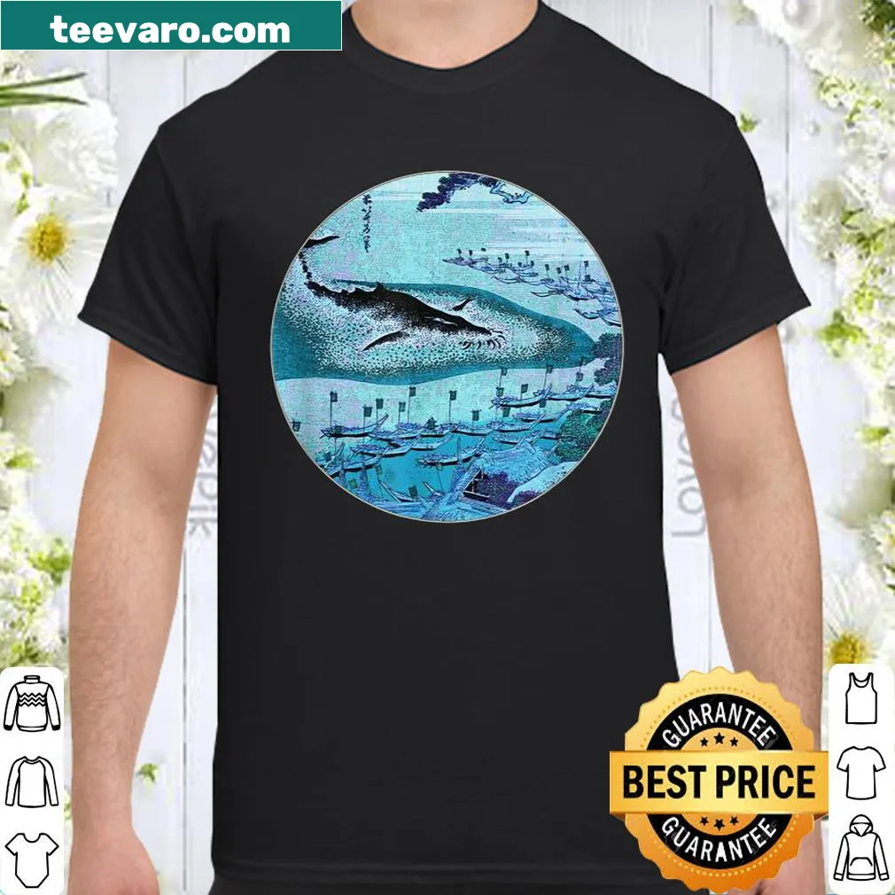 Vintage shirt featuring Hokusai's artwork of Goto Islands in stylish design