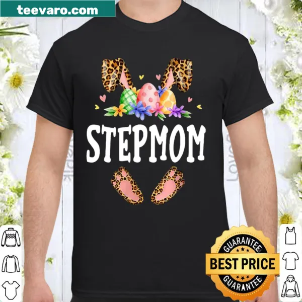 Floral bunny graphic shirt for stepmoms on Easter and Mother's Day