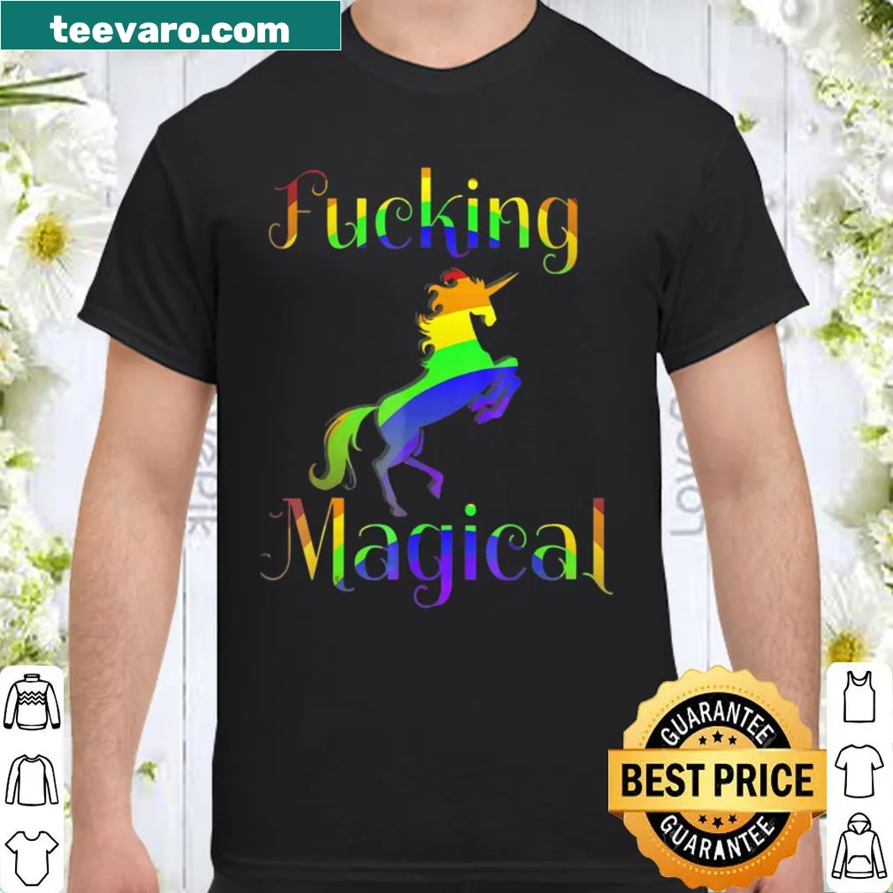 Whimsical unicorn graphic shirt with a magical theme