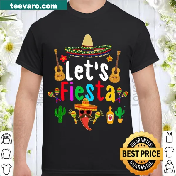 Cinco De Mayo themed shirt with playful typography and festive design