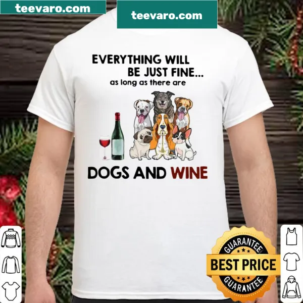Funny dog-themed shirt with coffee phrase