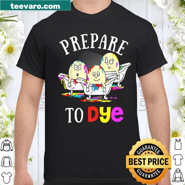 Playful Easter egg dyeing graphic on a festive T-shirt