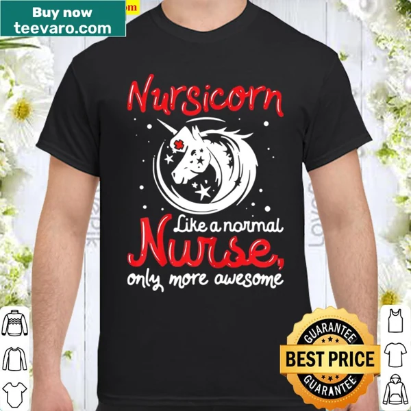 Nursicorn design featuring a unicorn with a nurse's hat and humorous text.