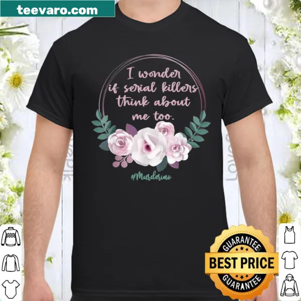 Humorous shirt for true crime enthusiasts that reads 'Murderino Obsessed Mom'